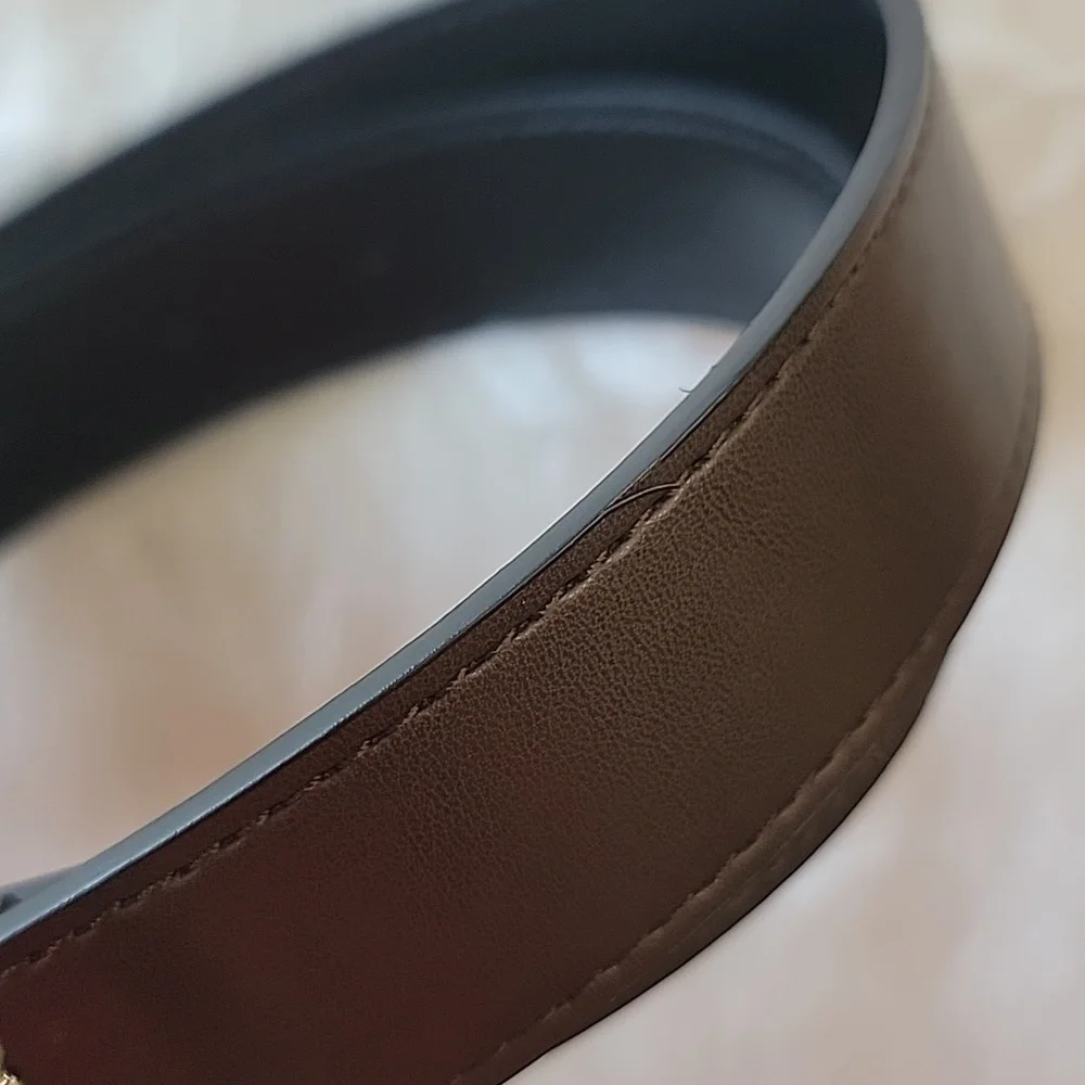 GAP Boy's Black Brown Reversible Silver Tone Hardware Preppy School Uniform Belt